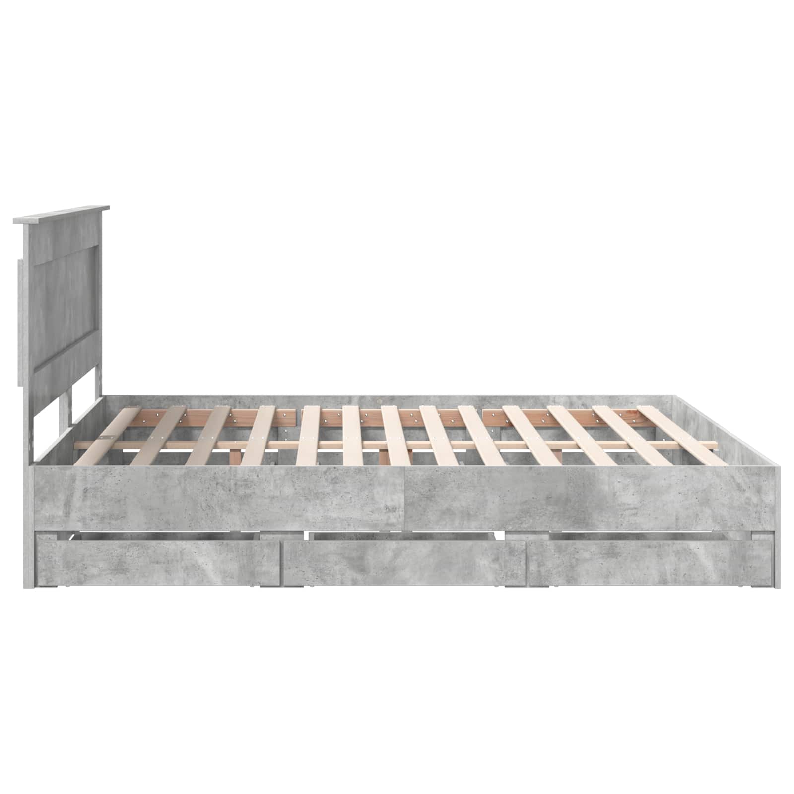 vidaXL Ramka łóżka Betonowy szary 180 x 200 cm Drewno inżynieryjne