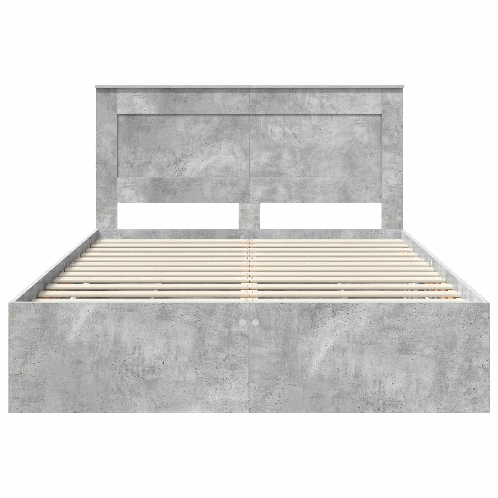 vidaXL Ramka łóżka Betonowy szary 150 x 200 cm Drewno inżynieryjne