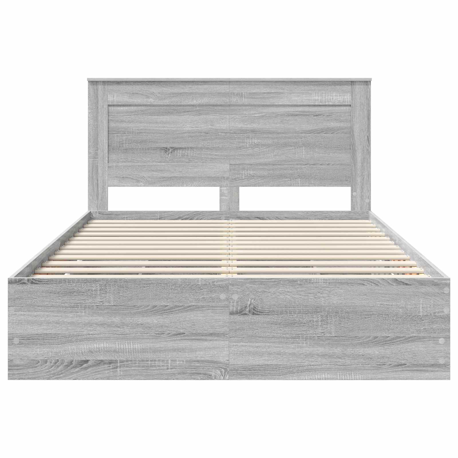vidaXL Ramka łóżka Szary Sonoma 140 x 190 cm Drewno inżynieryjne