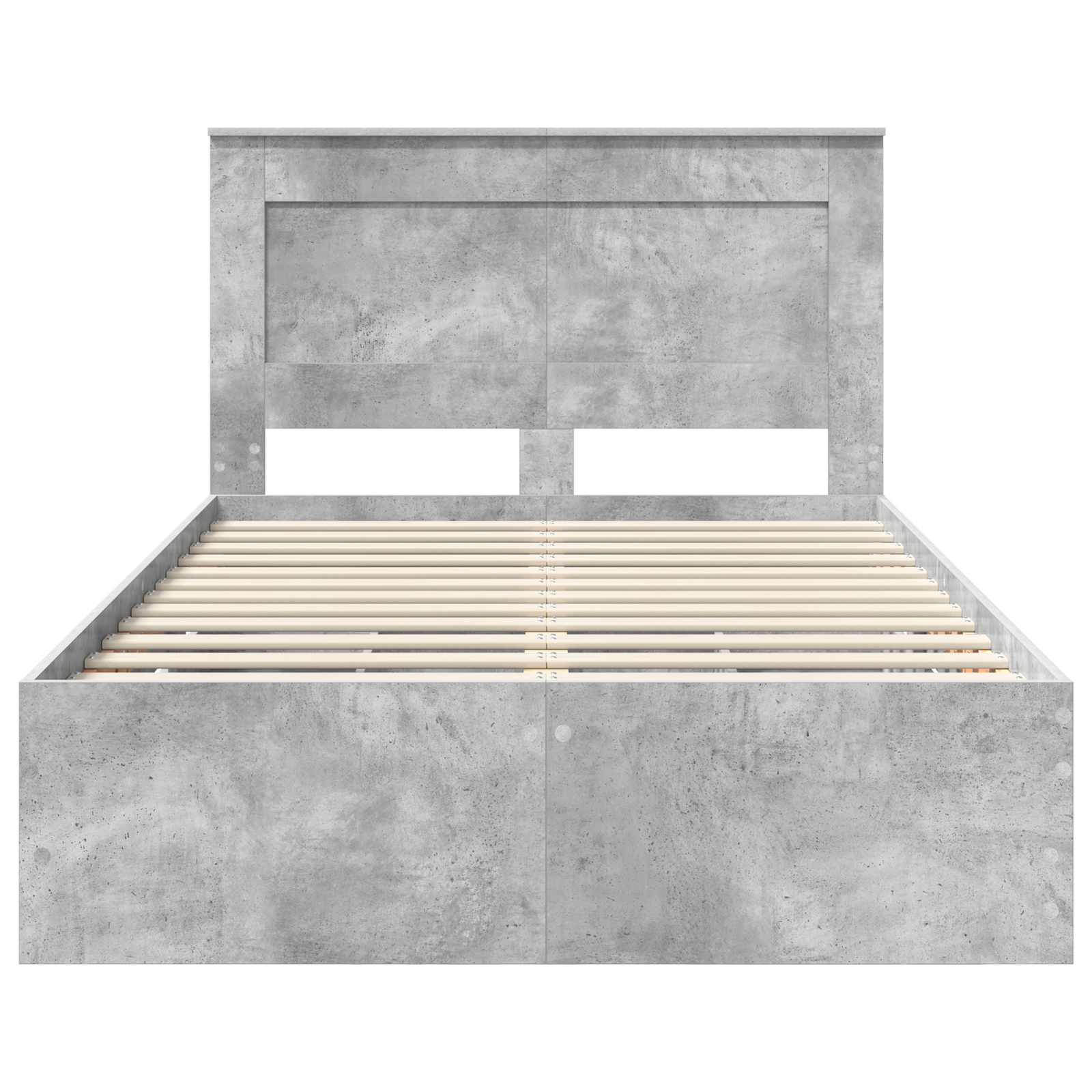 vidaXL Ramka łóżka Betonowy szary 120 x 190 cm Drewno inżynieryjne