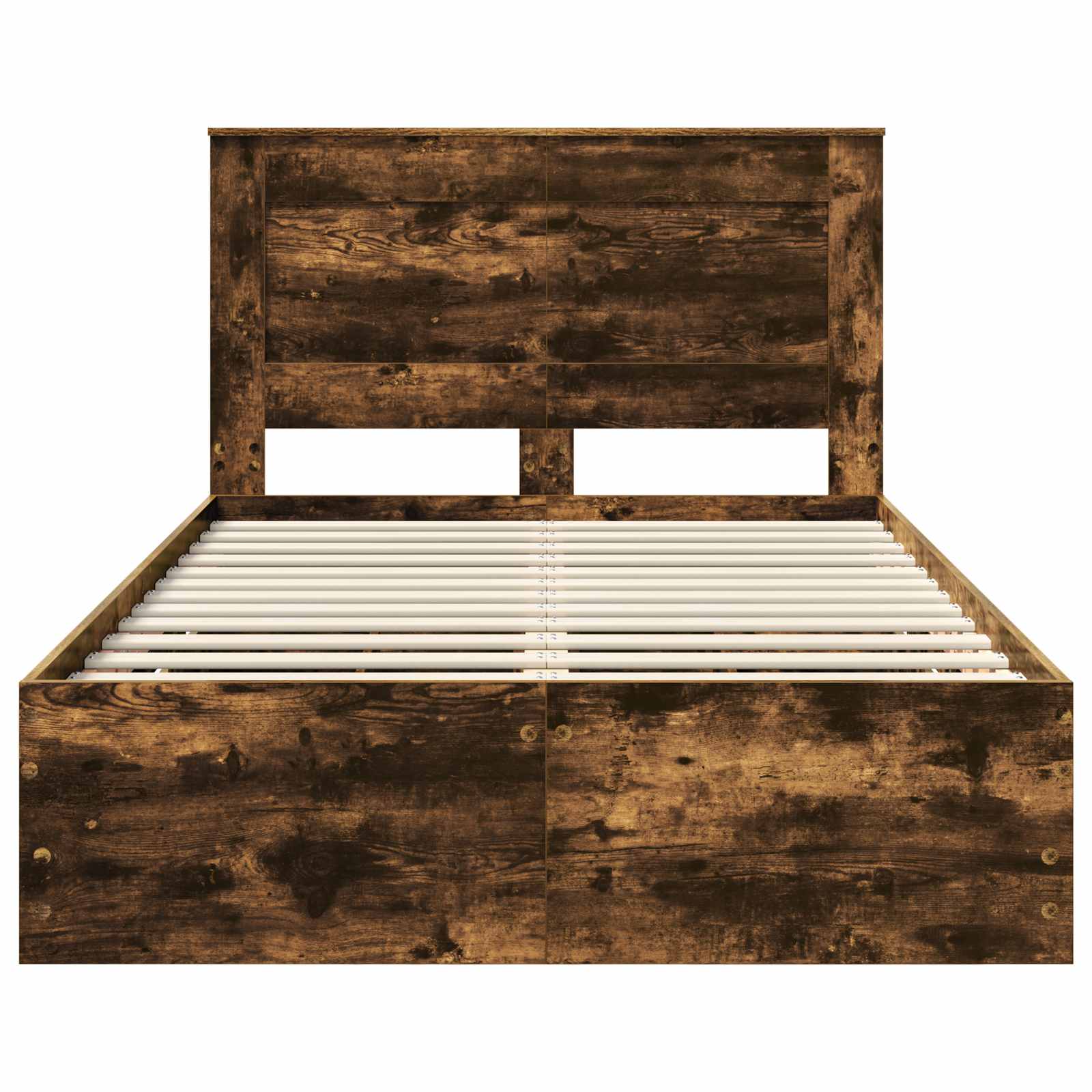vidaXL Ramka łóżka Dąb wędzony 120 x 190 cm Drewno inżynieryjne