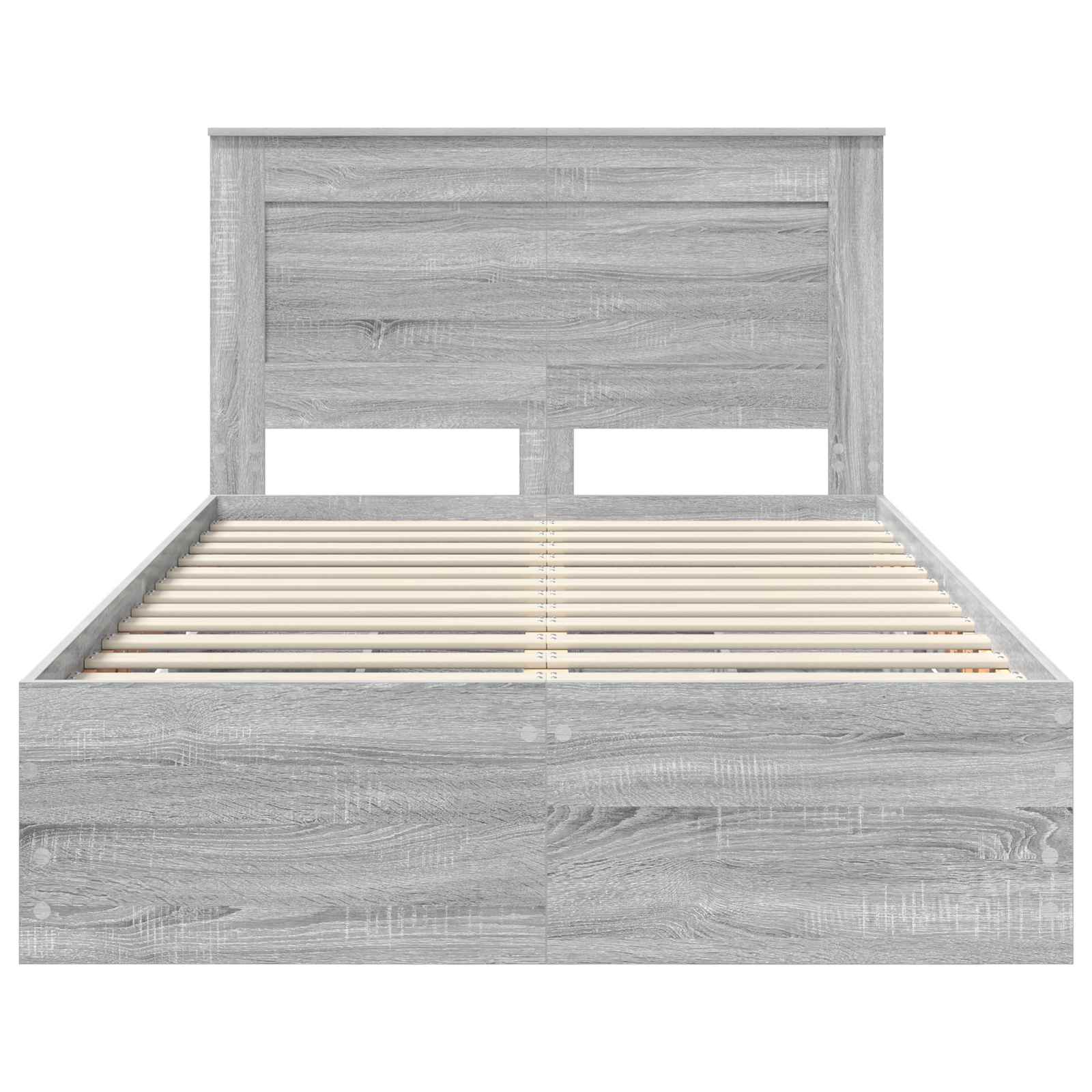 vidaXL Ramka łóżka Szary Sonoma 120 x 190 cm Drewno inżynieryjne