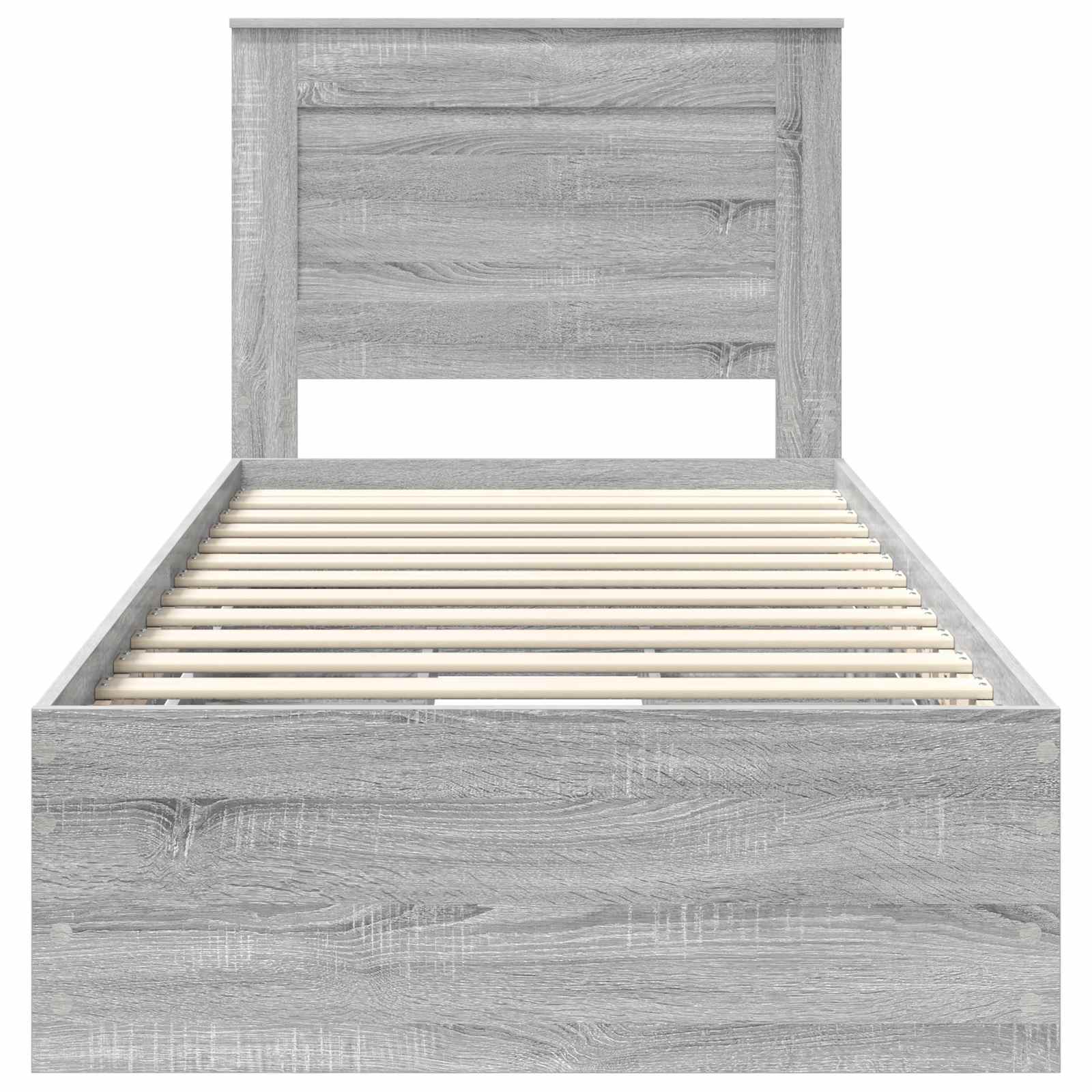 vidaXL Ramka łóżka Szary Sonoma 100 x 200 cm Drewno inżynieryjne