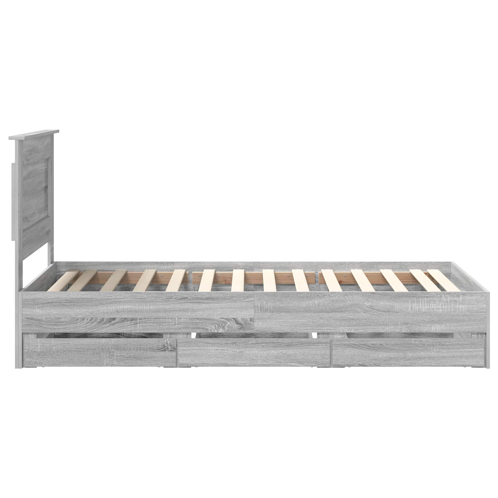 vidaXL Ramka łóżka Szary Sonoma 90 x 200 cm Drewno inżynieryjne