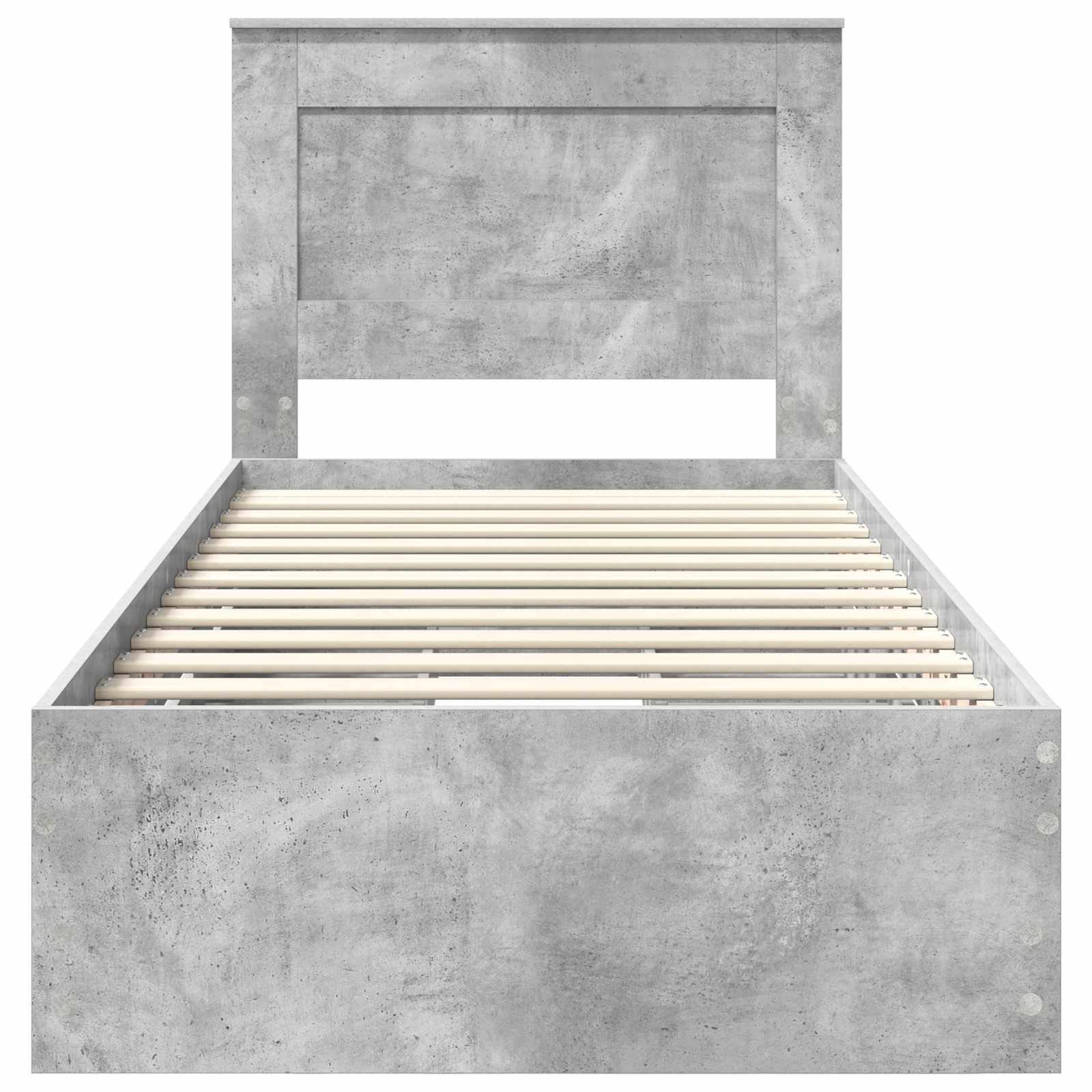 vidaXL Ramka łóżka Betonowy szary 75 x 190 cm Drewno inżynieryjne