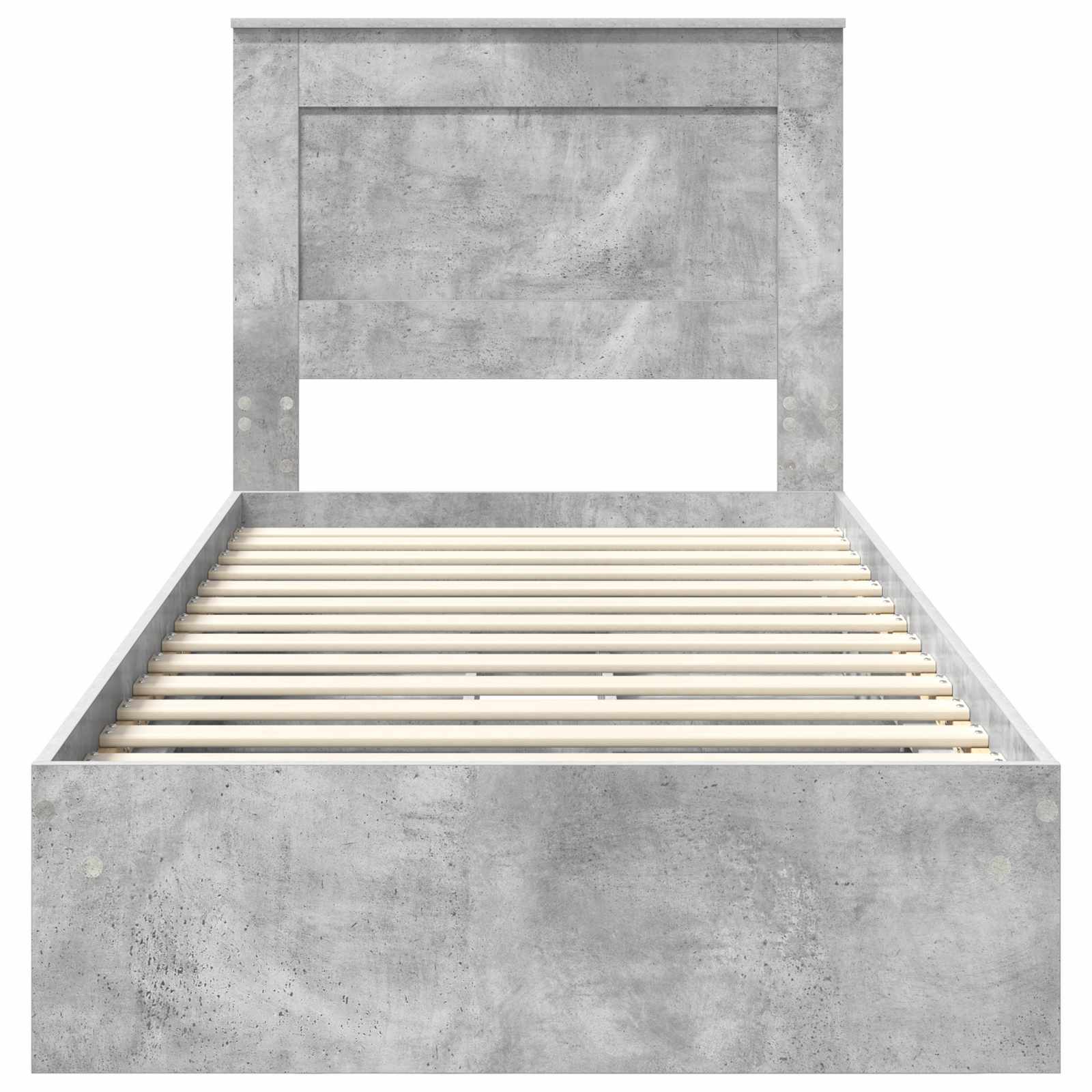 vidaXL Łóżko z miejscem do przechowywania Betonowy szary 90 x 190 cm