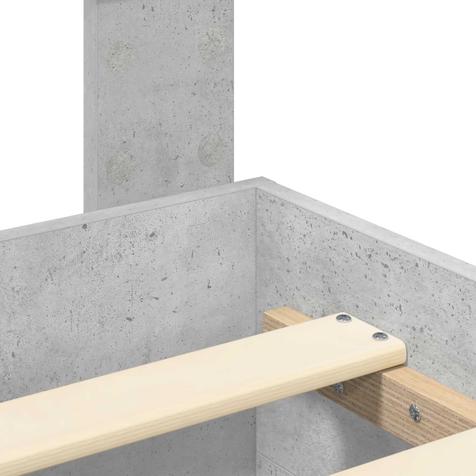 vidaXL Ramka łóżka Betonowy szary 180 x 200 cm Materiał drewnopochodny