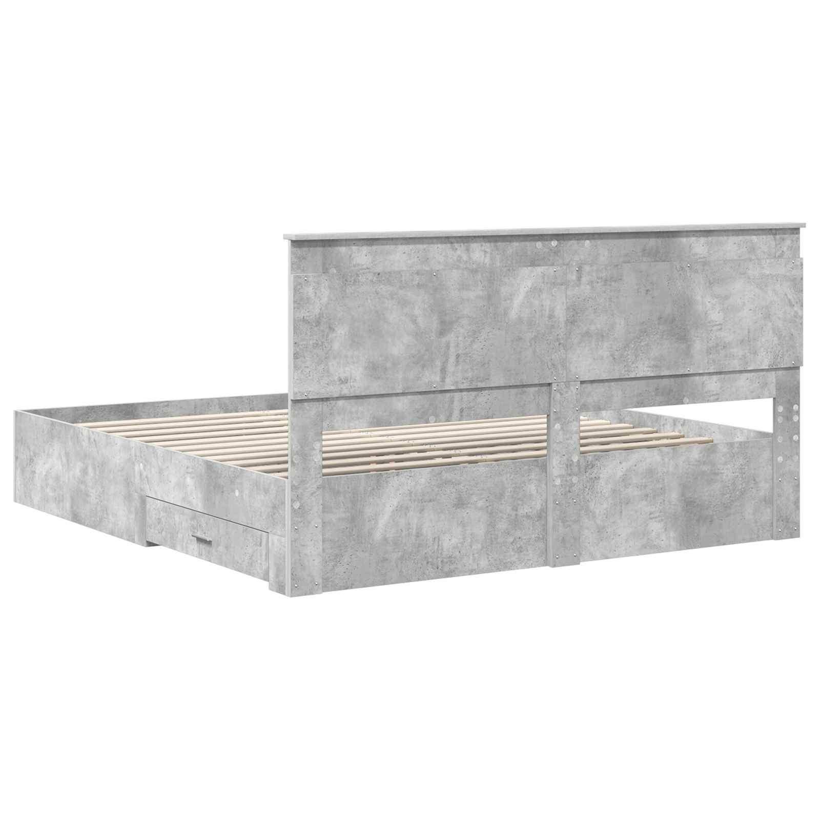 vidaXL Ramka łóżka Betonowy szary 180 x 200 cm Materiał drewnopochodny