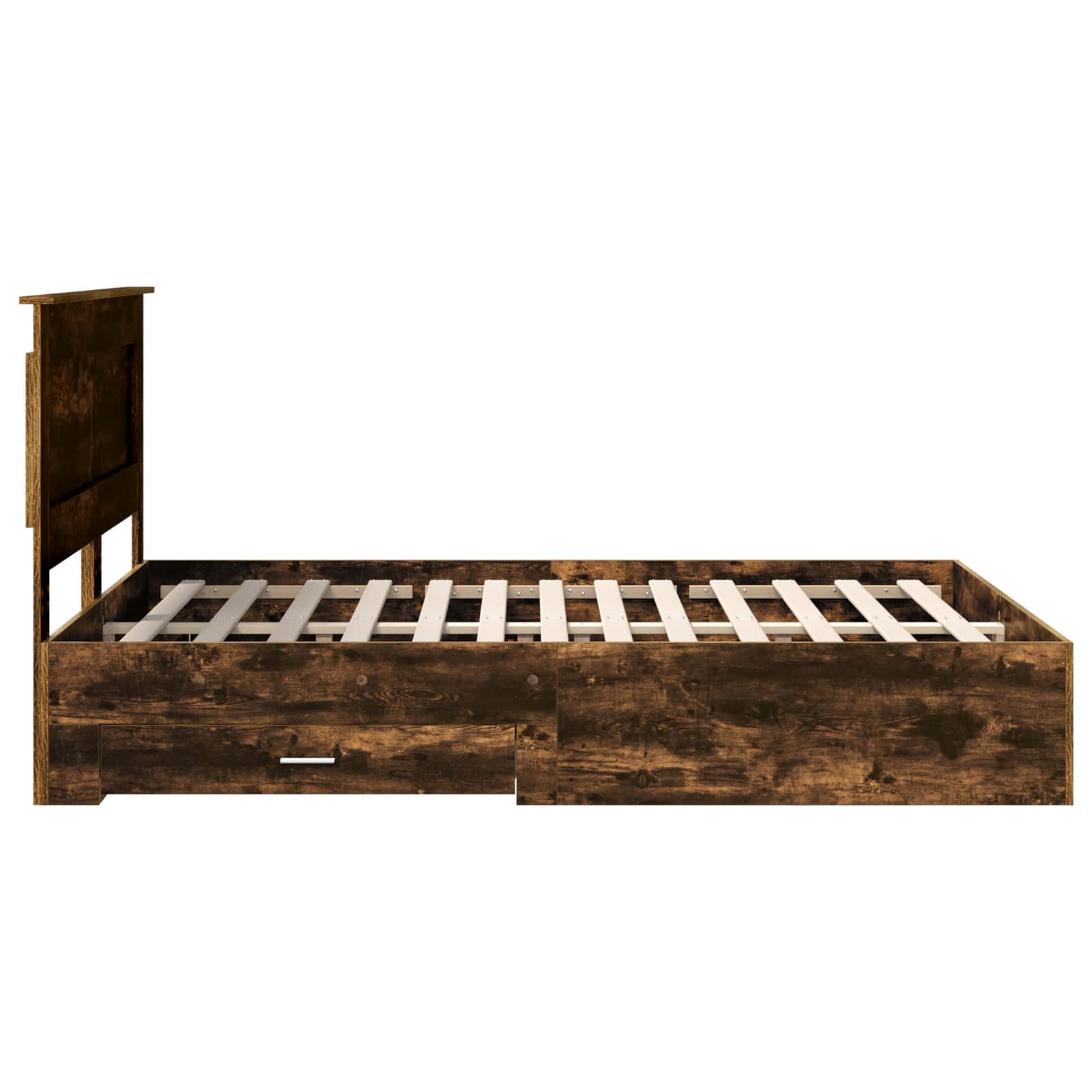 vidaXL Ramka łóżka z szufladą Z zagłówkiem Materiał drewnopochodny