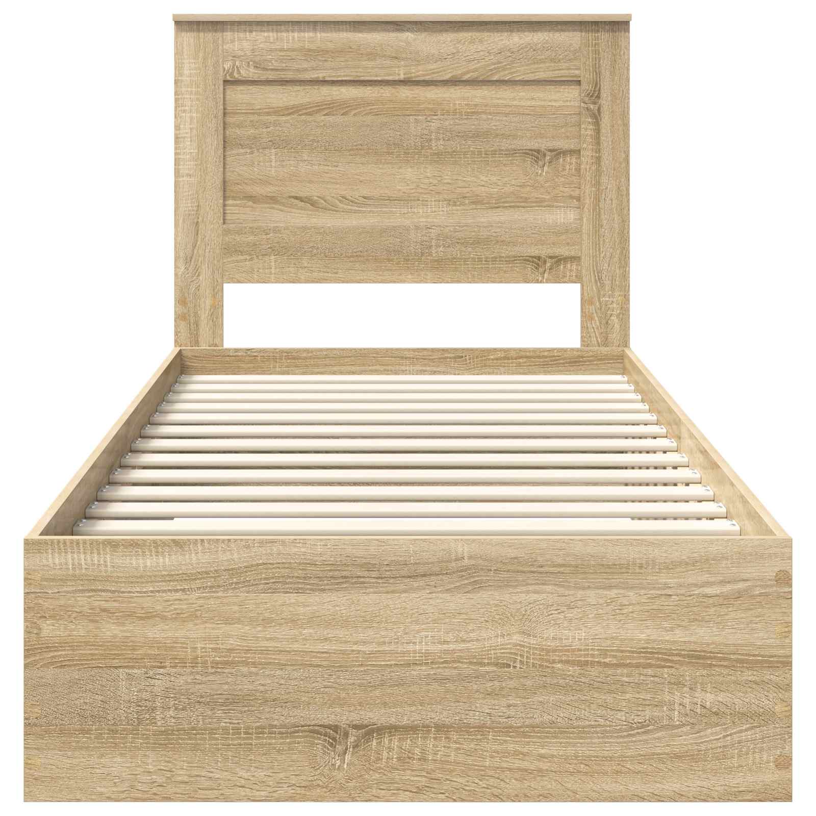 vidaXL Ramka łóżka Dąb Sonoma 100 x 200 cm Materiał drewnopochodny