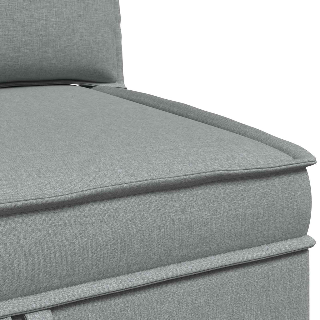vidaXL Modularny Zestaw Sofy z Przechowalnią 3 pcs jasnoszary tkanina