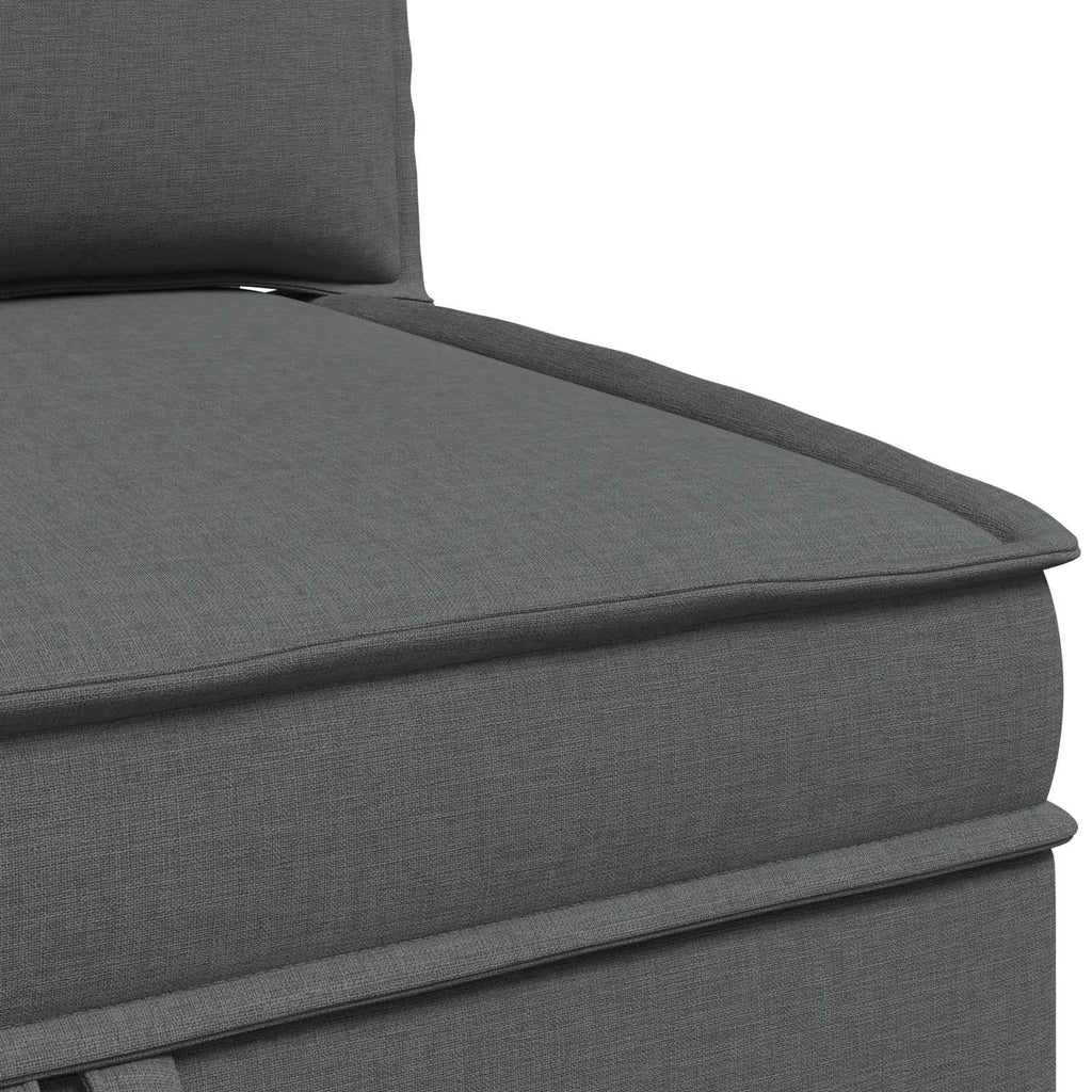 vidaXL Modularny Zestaw Sofy z Przechowalnią 3 pcs ciemnoszary tkanina