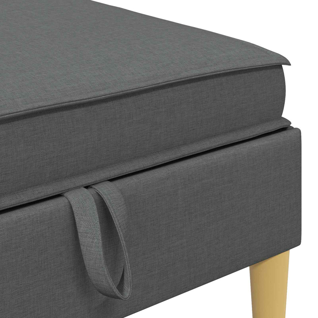 vidaXL Modularny Zestaw Sofy z Przechowalnią 5 pcs ciemnoszary tkanina