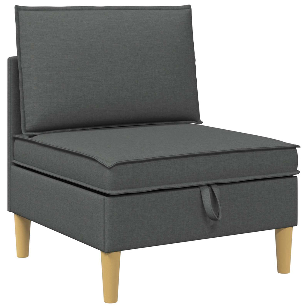 vidaXL Modularny Zestaw Sofy z Przechowalnią 5 pcs ciemnoszary tkanina