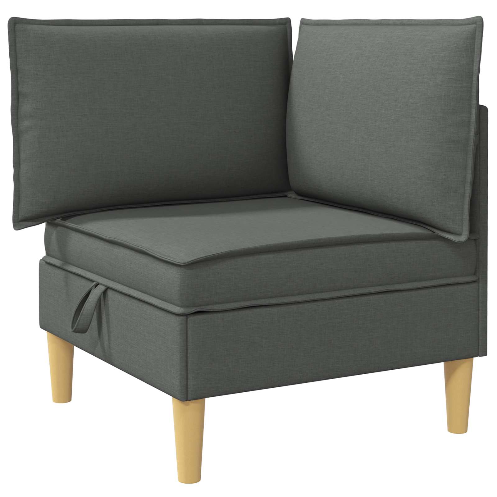 vidaXL Modularny Zestaw Sofy z Przechowalnią 6 pcs ciemnoszary tkanina