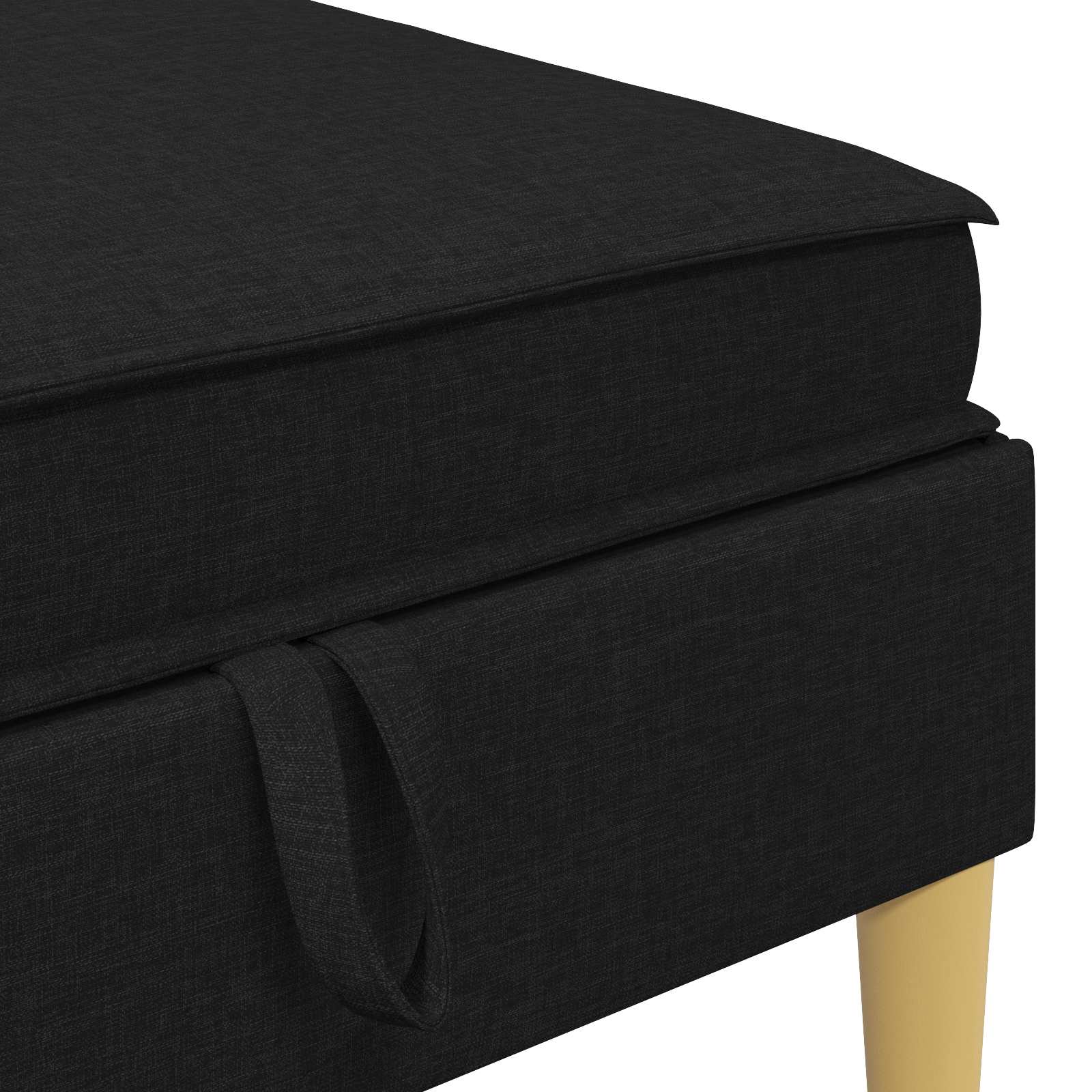 vidaXL Modularny Zestaw Sofy z Przechowalnią 5 pcs Czarny tkanina