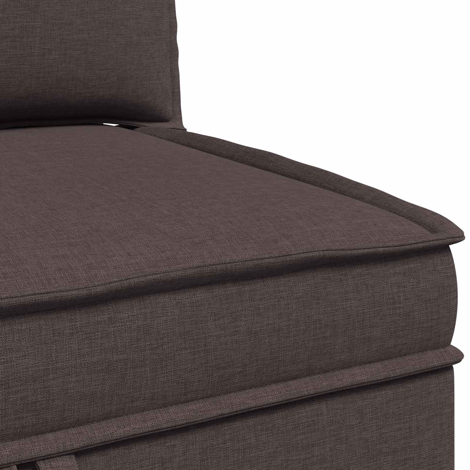 vidaXL Modularny Zestaw Sofy z Przechowalnią 4 pcs Ciemny brąz tkanina