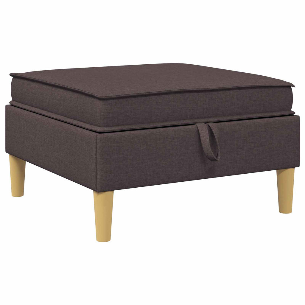 vidaXL Modularny Zestaw Sofy z Przechowalnią 4 pcs Ciemny brąz tkanina
