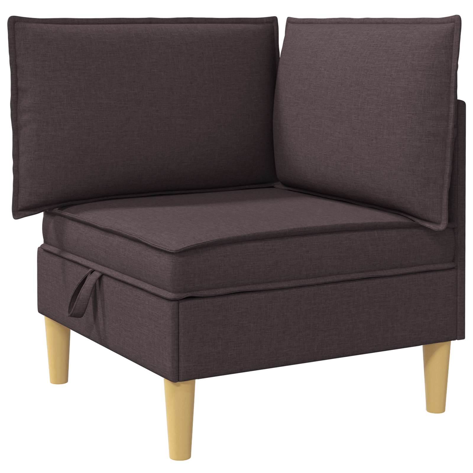 vidaXL Modularny Zestaw Sofy z Przechowalnią 5 pcs Ciemny brąz tkanina