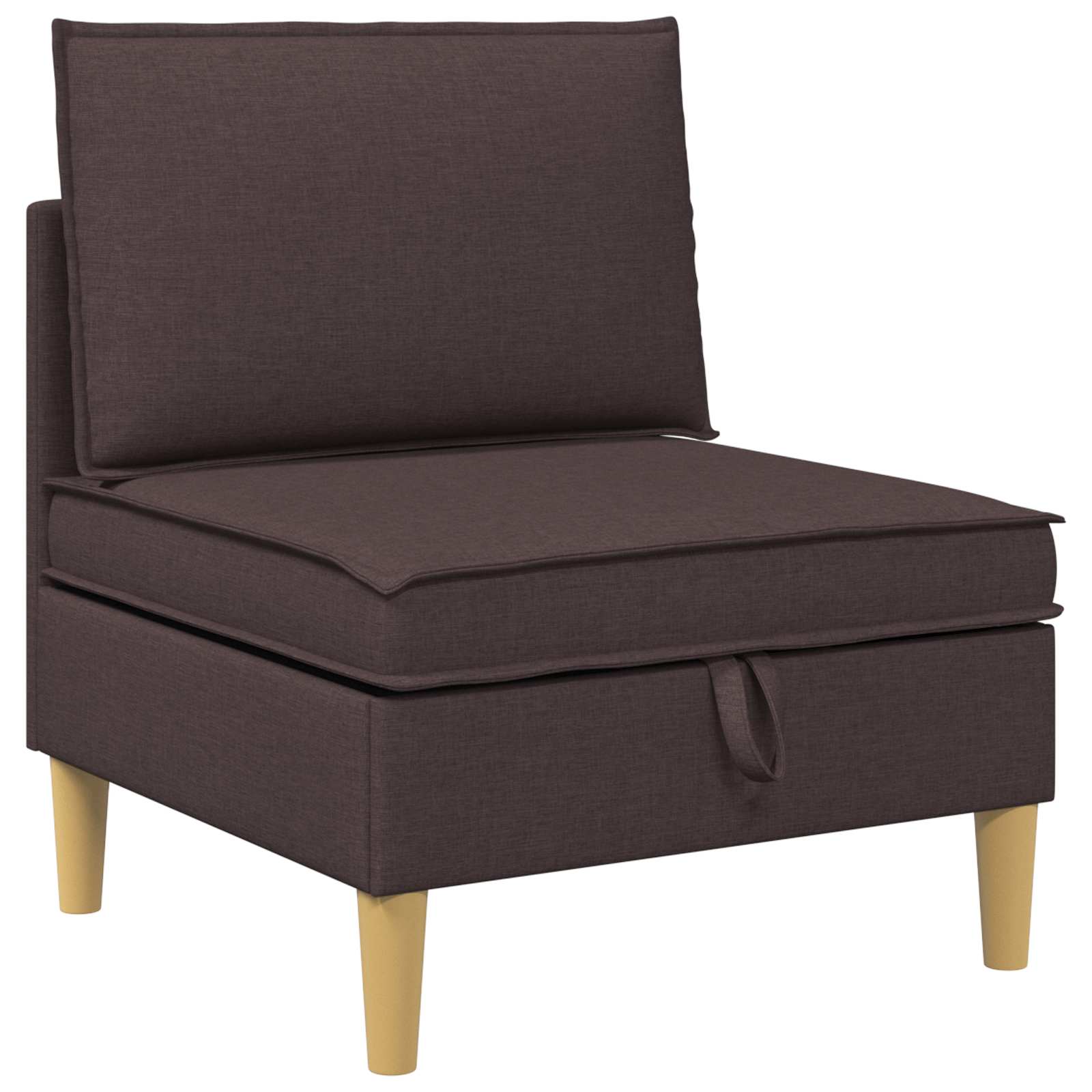 vidaXL Modularny Zestaw Sofy z Przechowalnią 5 pcs Ciemny brąz tkanina