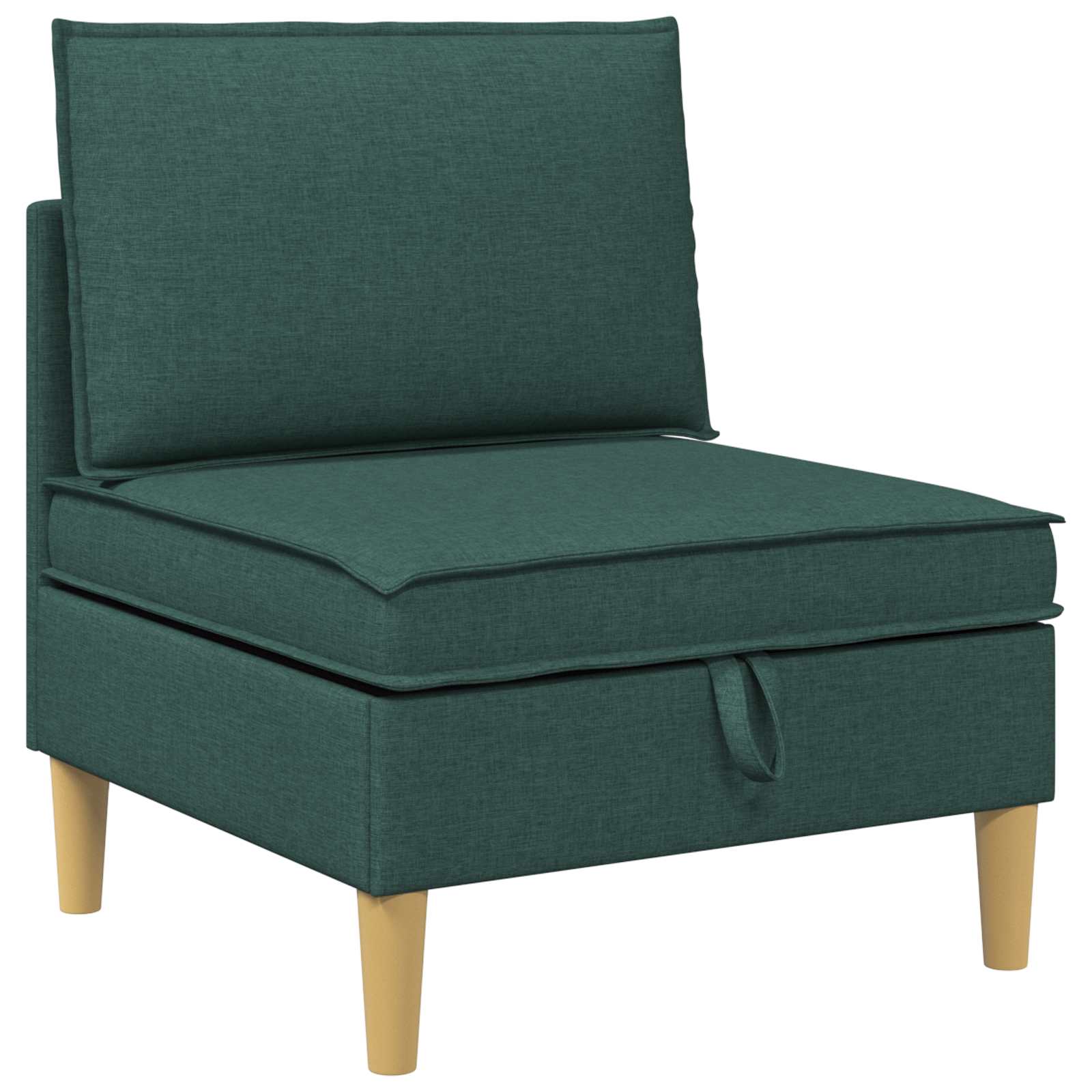 vidaXL Modularny Zestaw Sofy z Przechowalnią 4 pcs Ciemnozielony