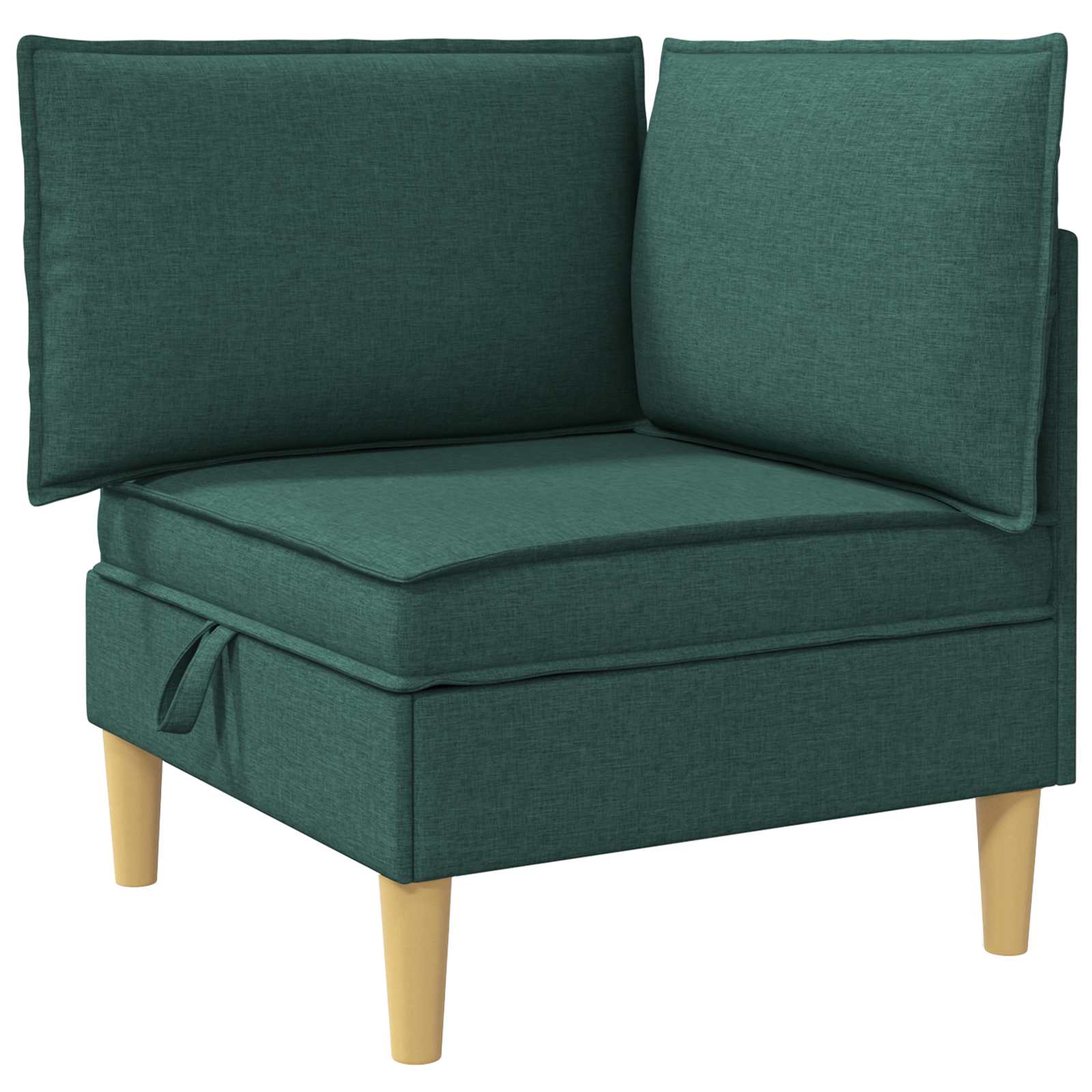 vidaXL Modularny Zestaw Sofy z Przechowalnią 5 pcs Ciemnozielony