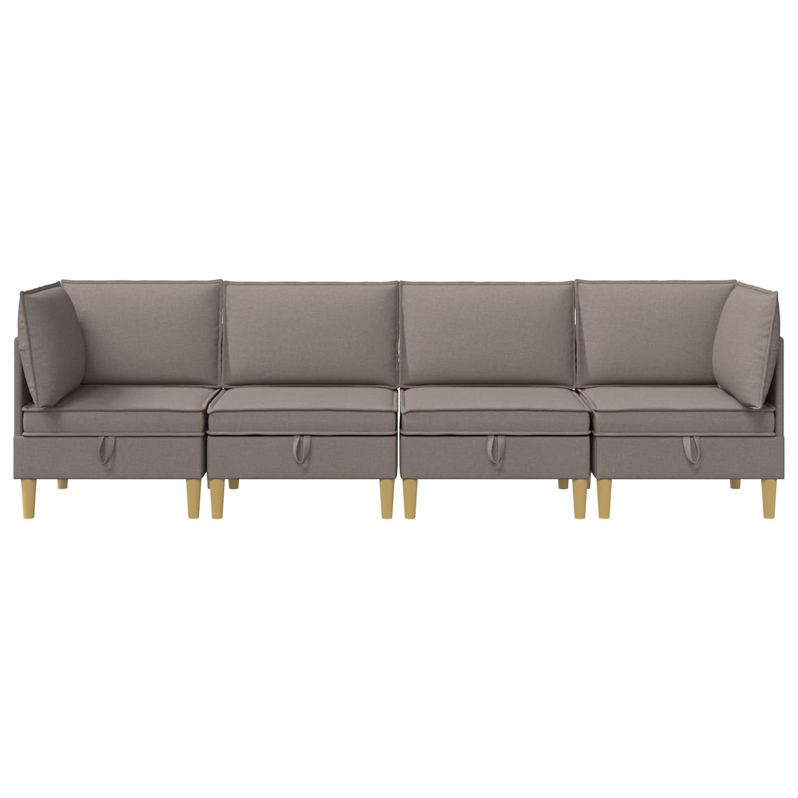 vidaXL Modularny Zestaw Sofy z Przechowalnią 4 pcs Ciemnoszary tkanina