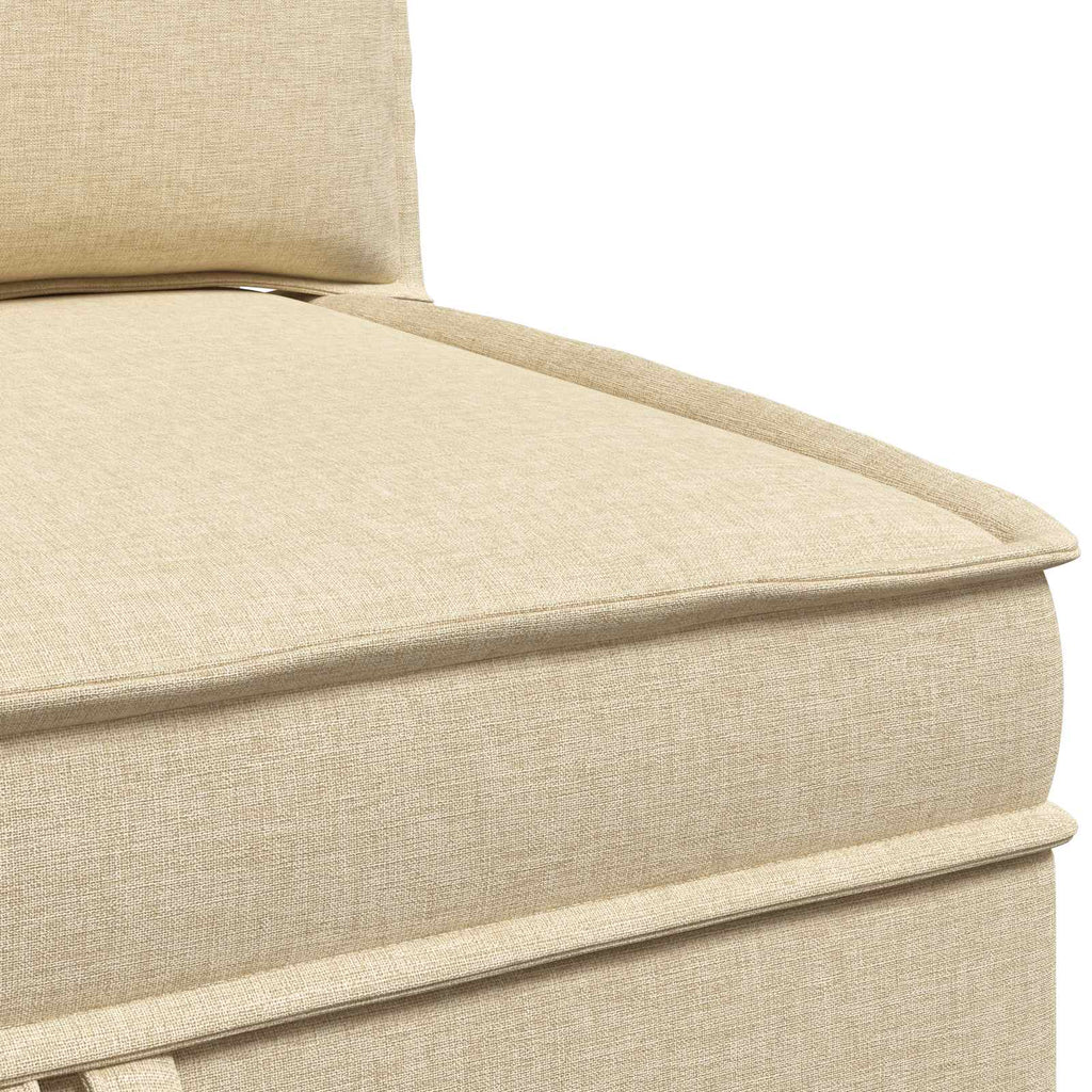 vidaXL Modularny Zestaw Sofy z Przechowalnią 4 pcs kremowy tkanina