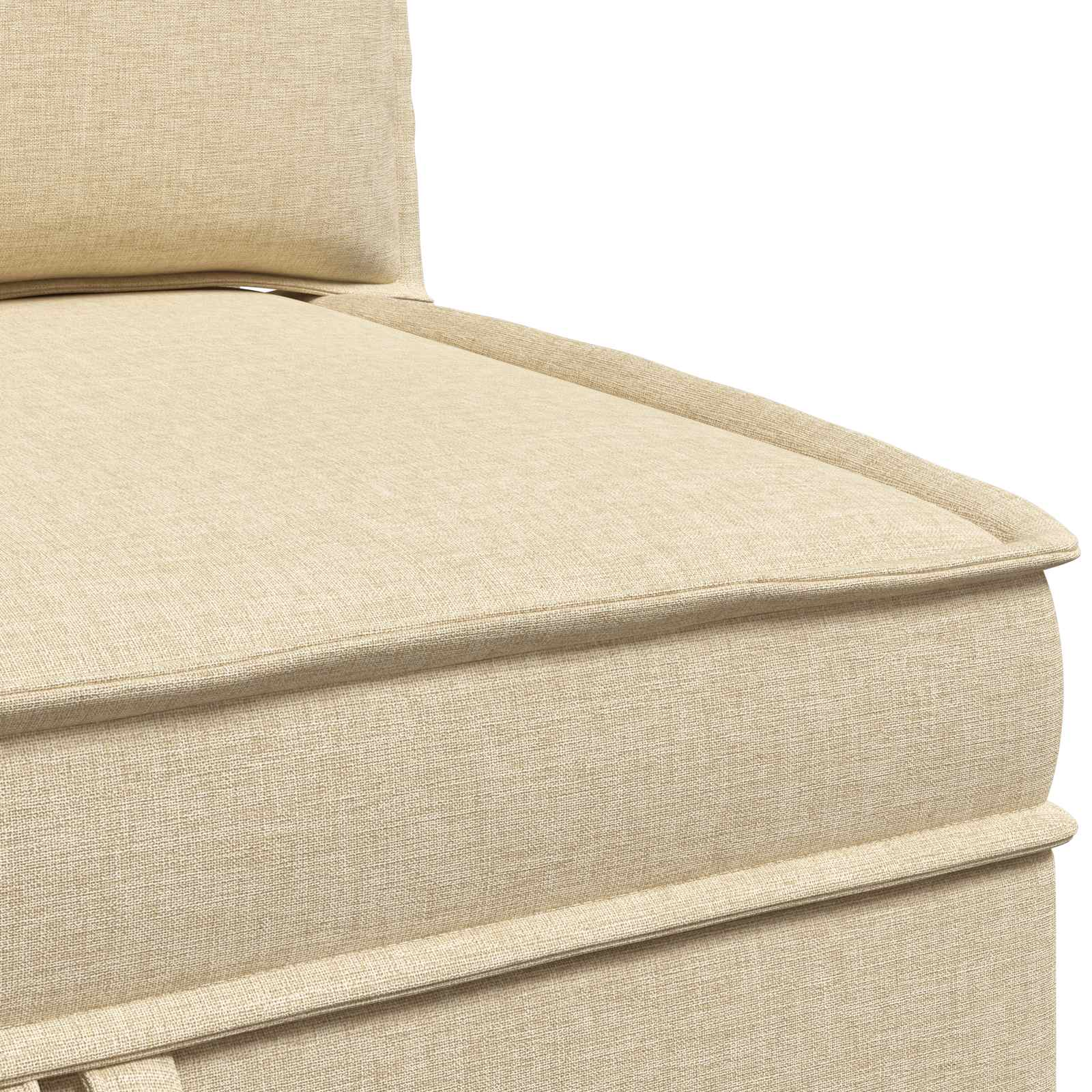 vidaXL Modularny Zestaw Sofy z Przechowalnią 4 pcs kremowy tkanina