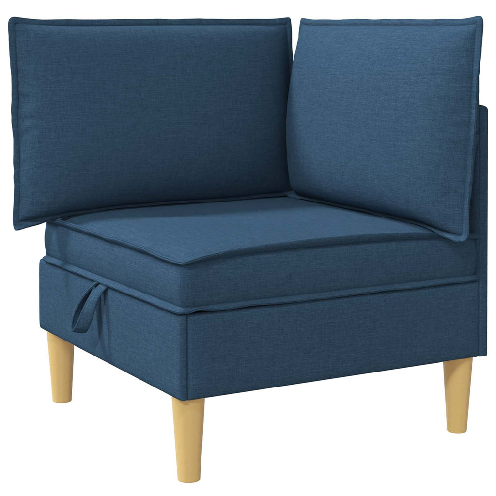 vidaXL Modularny Zestaw Sofy z Przechowalnią 3 pcs niebieski tkanina
