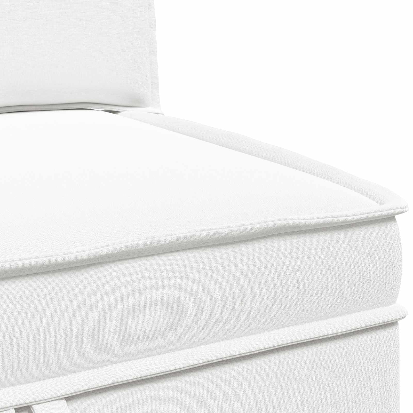 vidaXL Modularny Zestaw Sofy z Przechowalnią 3 pcs Biały tkanina