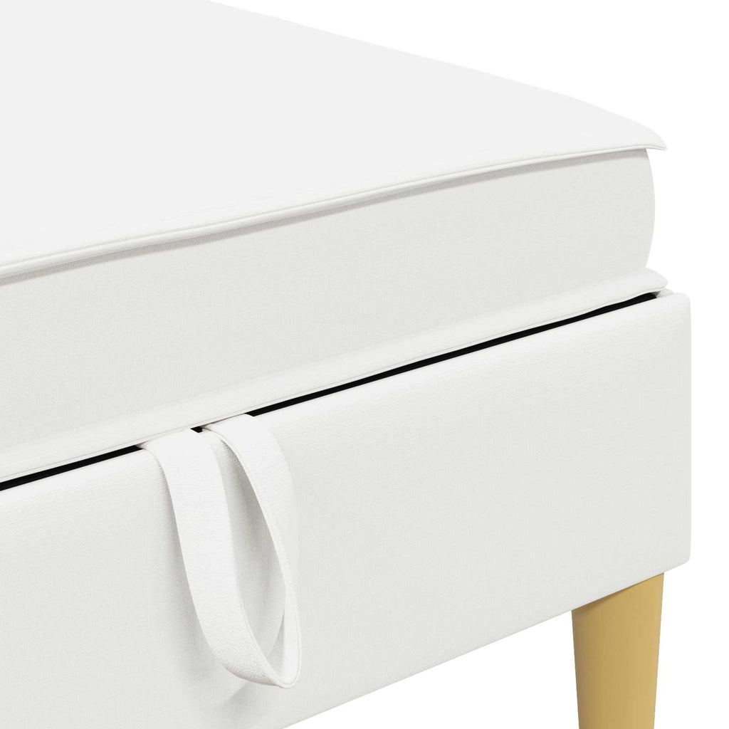 vidaXL Modularny Zestaw Sofy z Przechowalnią 6 pcs Biały tkanina