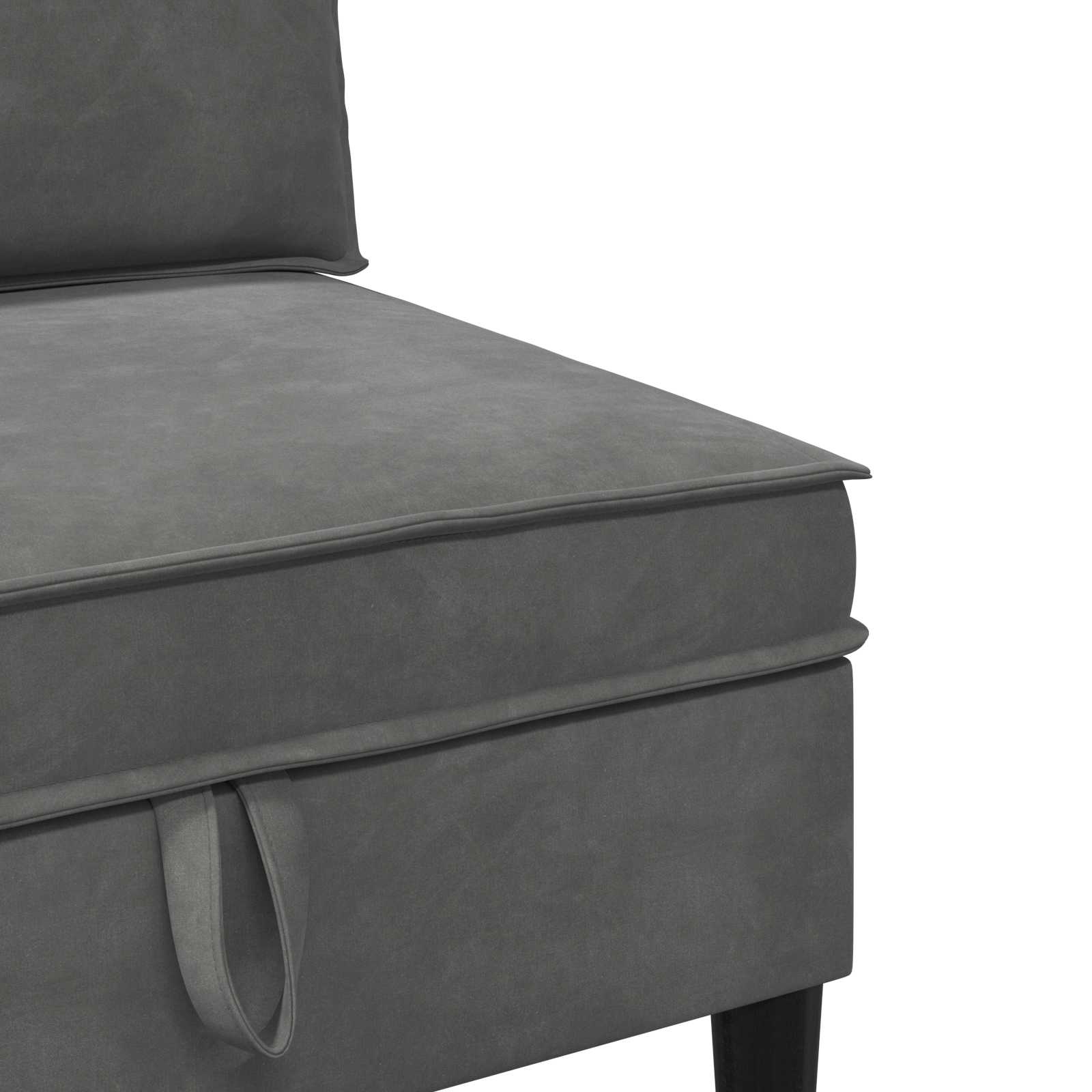 vidaXL Zestaw mebli do salonu z poduszką 4 pcs ciemnoszary Welur