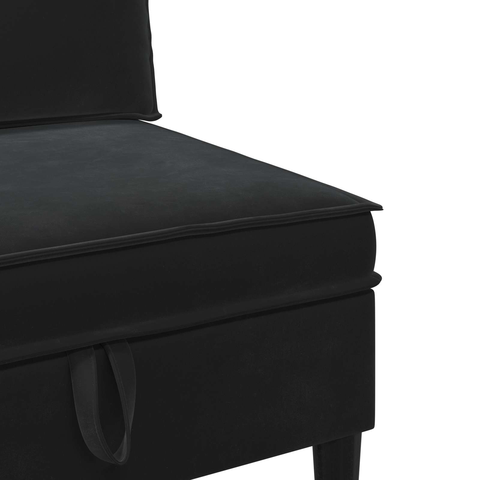 vidaXL Zestaw mebli do salonu z poduszką 4 pcs Czarny Welur