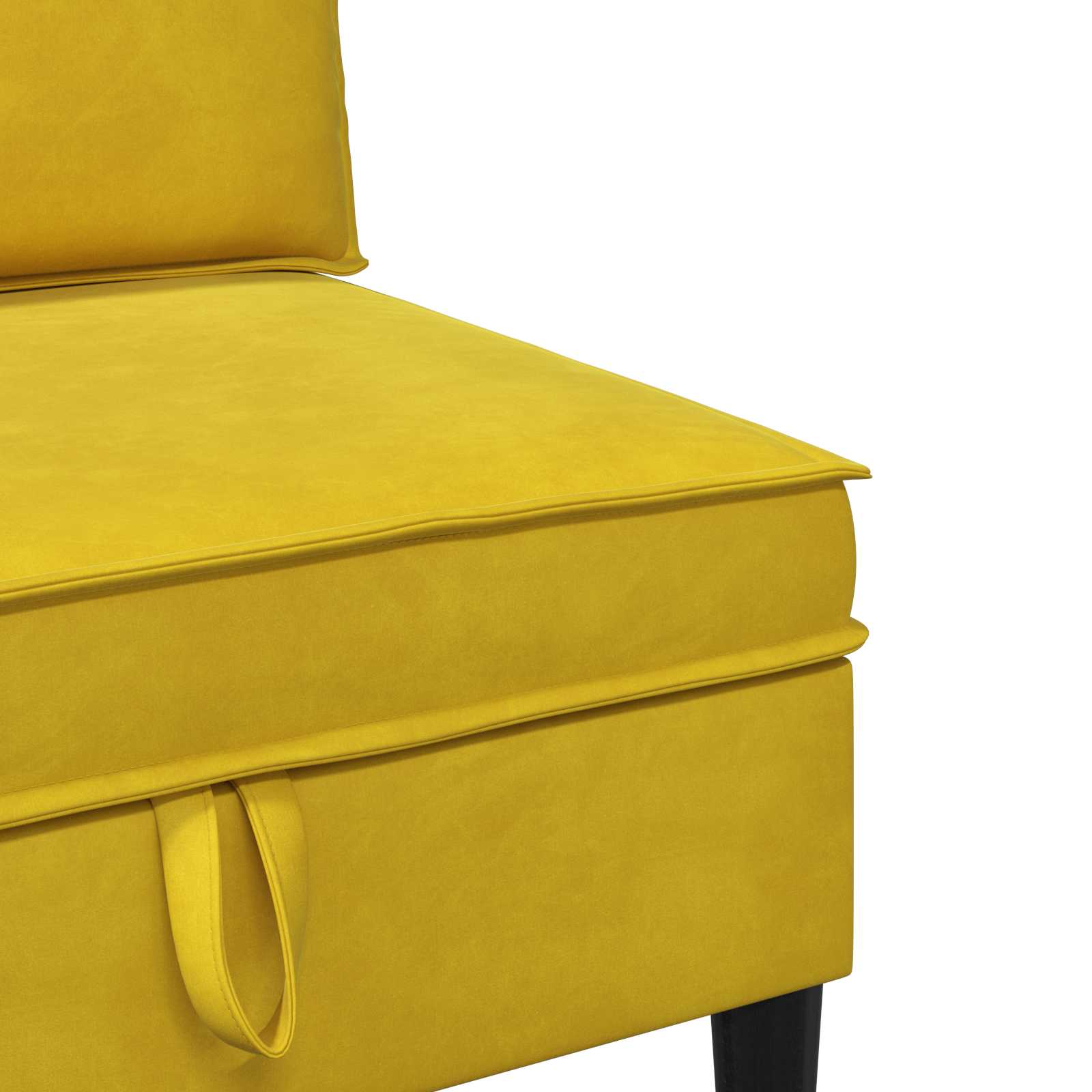 vidaXL Zestaw mebli do salonu z poduszką 4 pcs żółty Welur