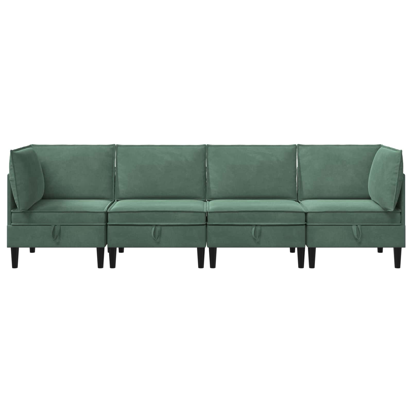 vidaXL Zestaw mebli do salonu z poduszką 4 pcs Zielony morski Welur