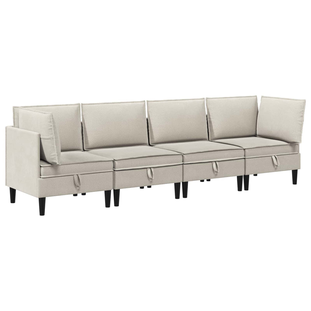vidaXL Zestaw mebli do salonu 4 pcs Owies tkanina
