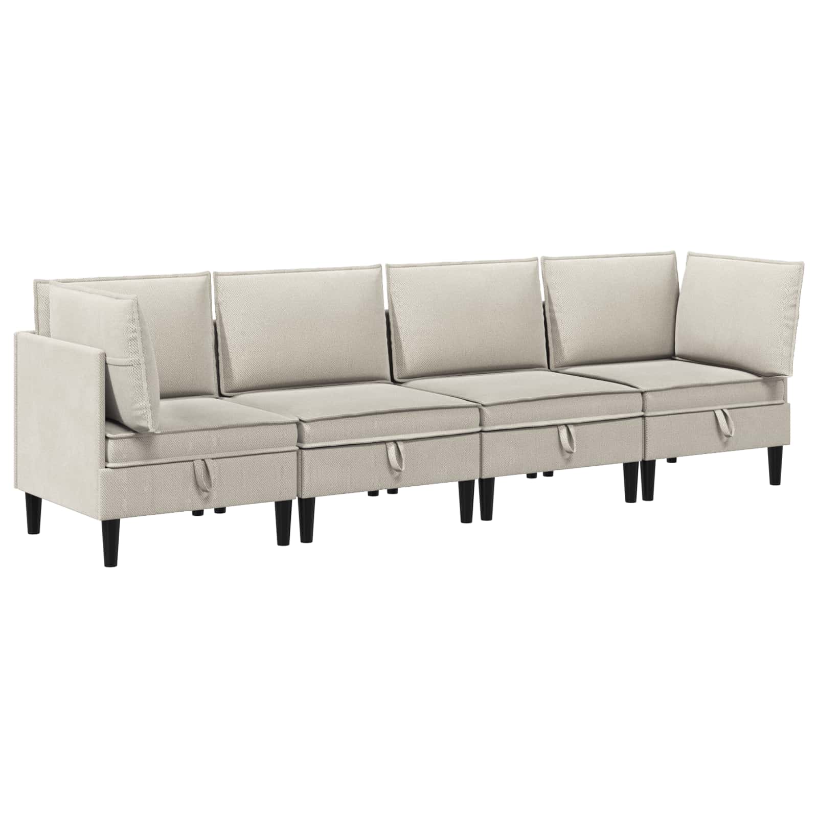 vidaXL Zestaw mebli do salonu 4 pcs Owies tkanina