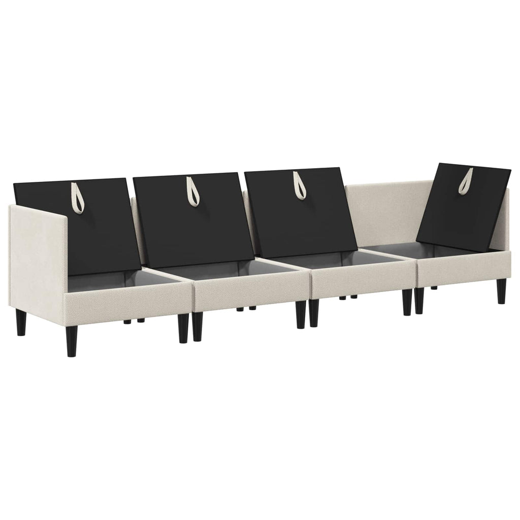 vidaXL Zestaw mebli do salonu 4 pcs Owies tkanina
