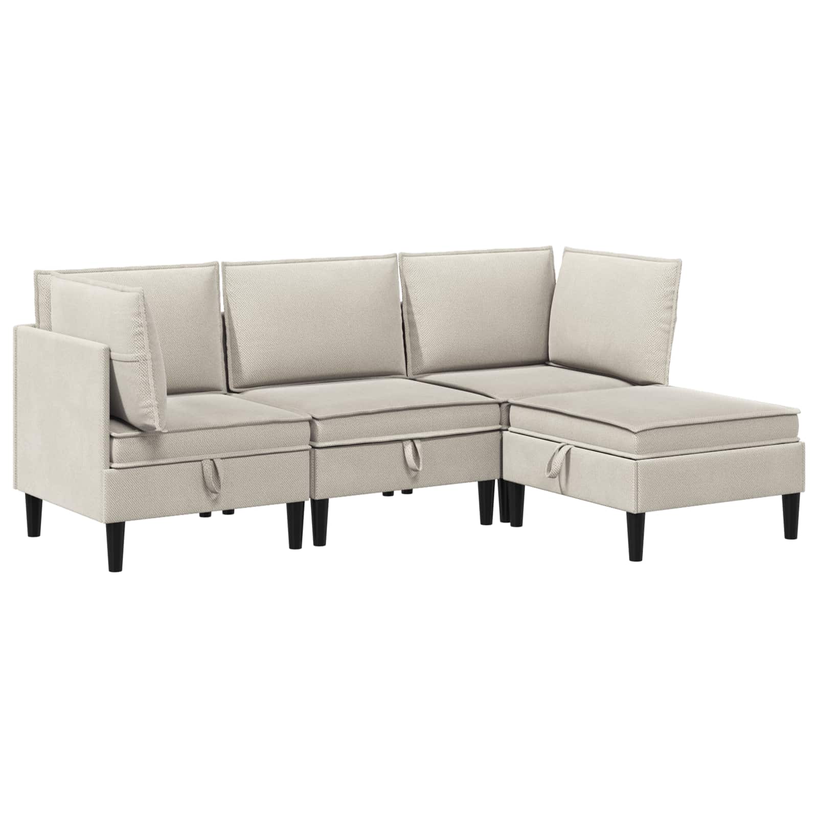 vidaXL Zestaw mebli do salonu 4 pcs Owies tkanina