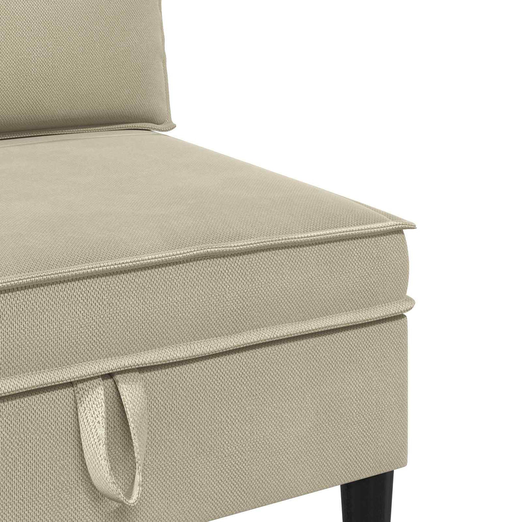 vidaXL Zestaw mebli do salonu 4 pcs piaskowy tkanina