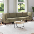 vidaXL Zestaw mebli do salonu 4 pcs Khaki tkanina