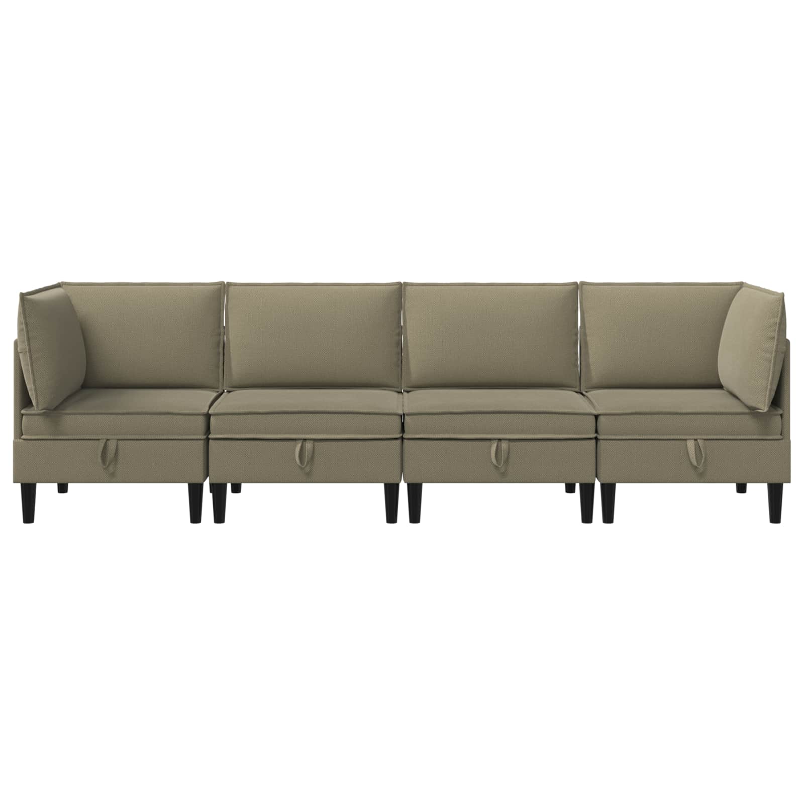 vidaXL Zestaw mebli do salonu 4 pcs Khaki tkanina