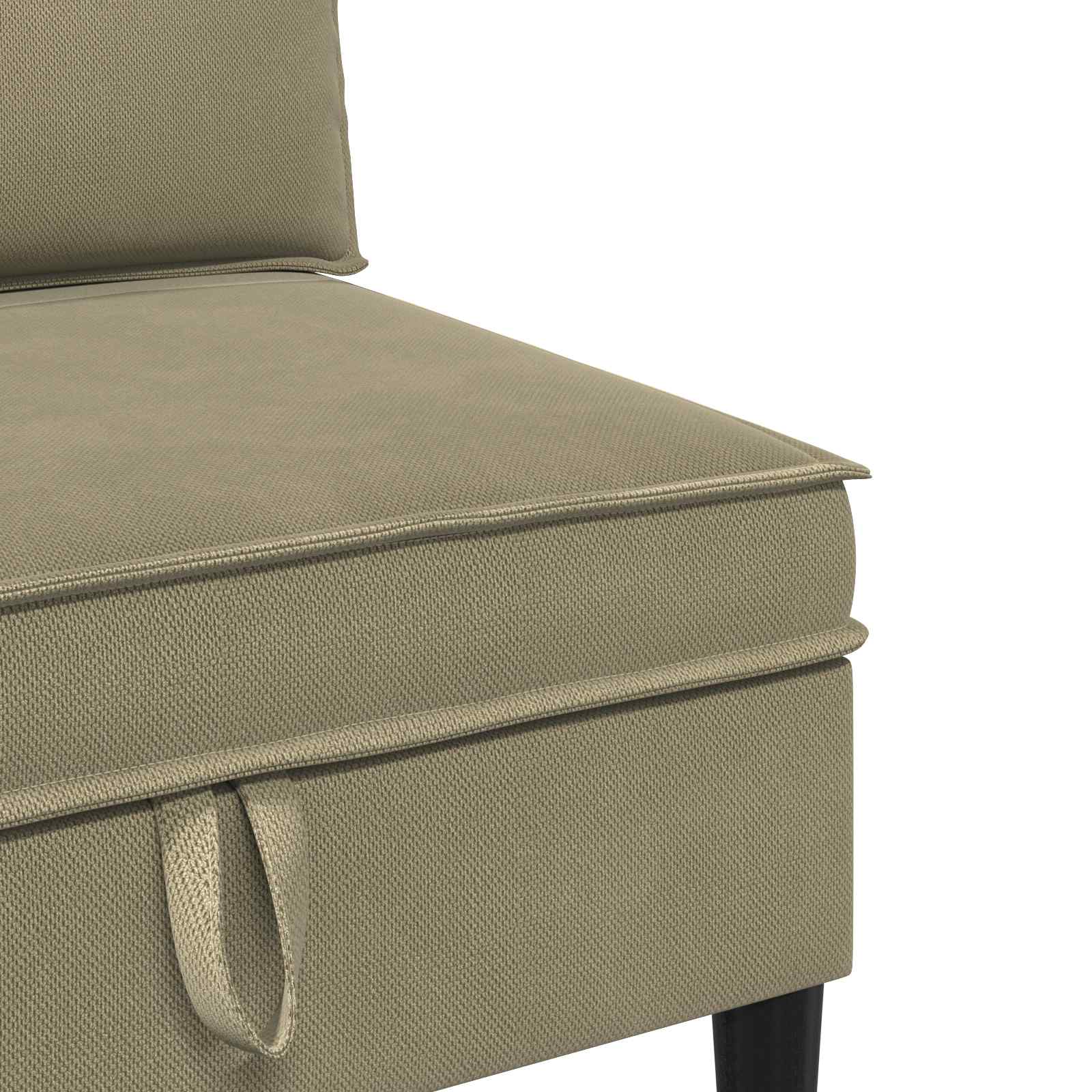 vidaXL Zestaw mebli do salonu 4 pcs Khaki tkanina