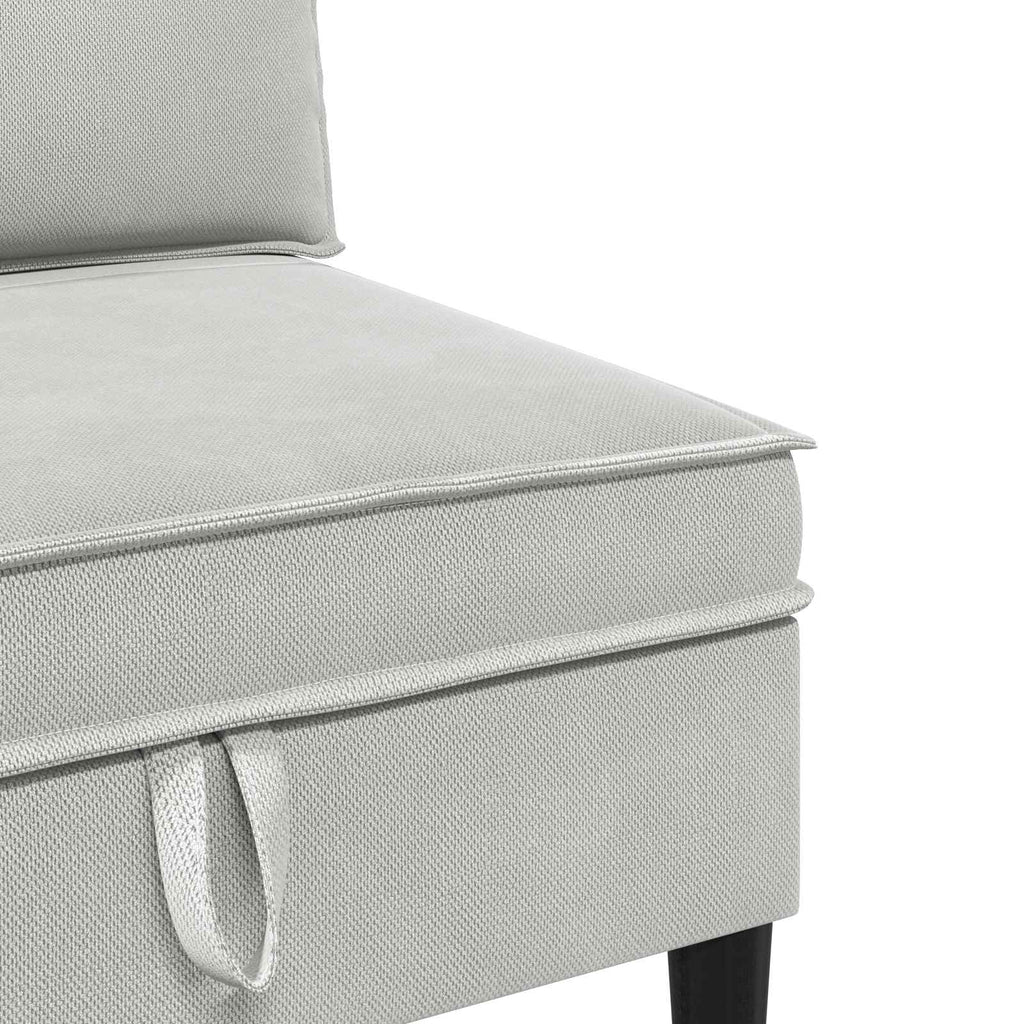 vidaXL Zestaw mebli do salonu 3 pcs jasnoszary tkanina