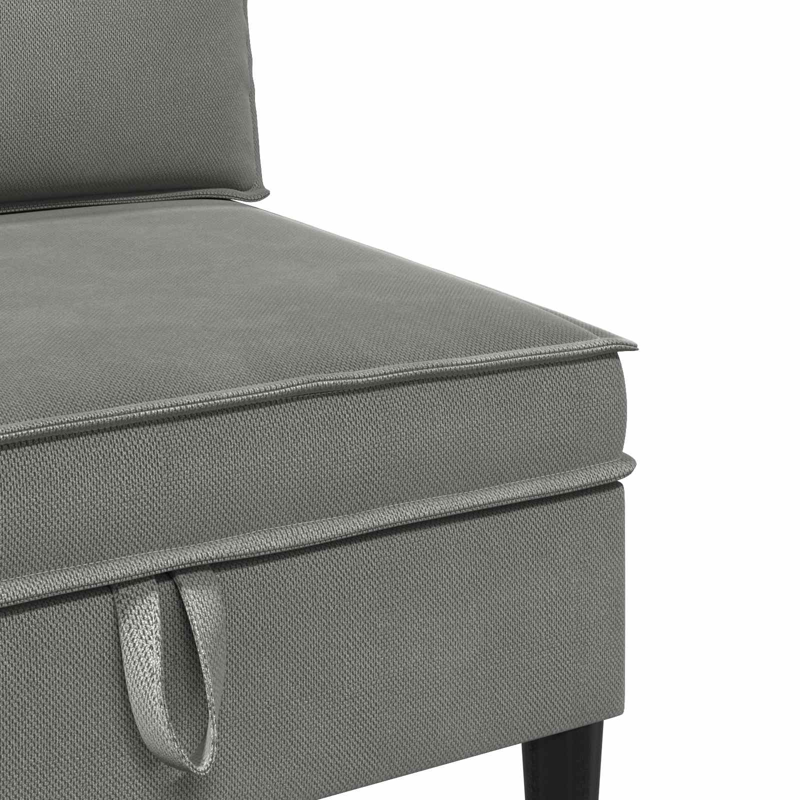 vidaXL Zestaw mebli do salonu 4 pcs ciemnoszary tkanina