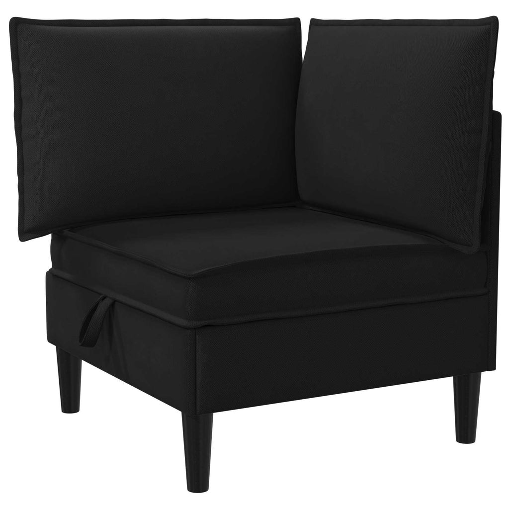 vidaXL Zestaw mebli do salonu 6 pcs Czarny tkanina