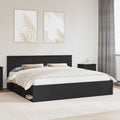 vidaXL Ramka łóżka Czarny 200 x 200 cm Lite drewno sosnowe
