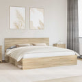 vidaXL Ramka łóżka Sonoma 200 x 200 cm Lite drewno sosnowe
