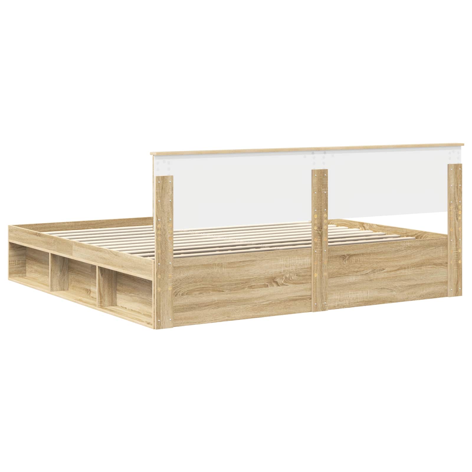 vidaXL Ramka łóżka Sonoma 200 x 200 cm Lite drewno sosnowe